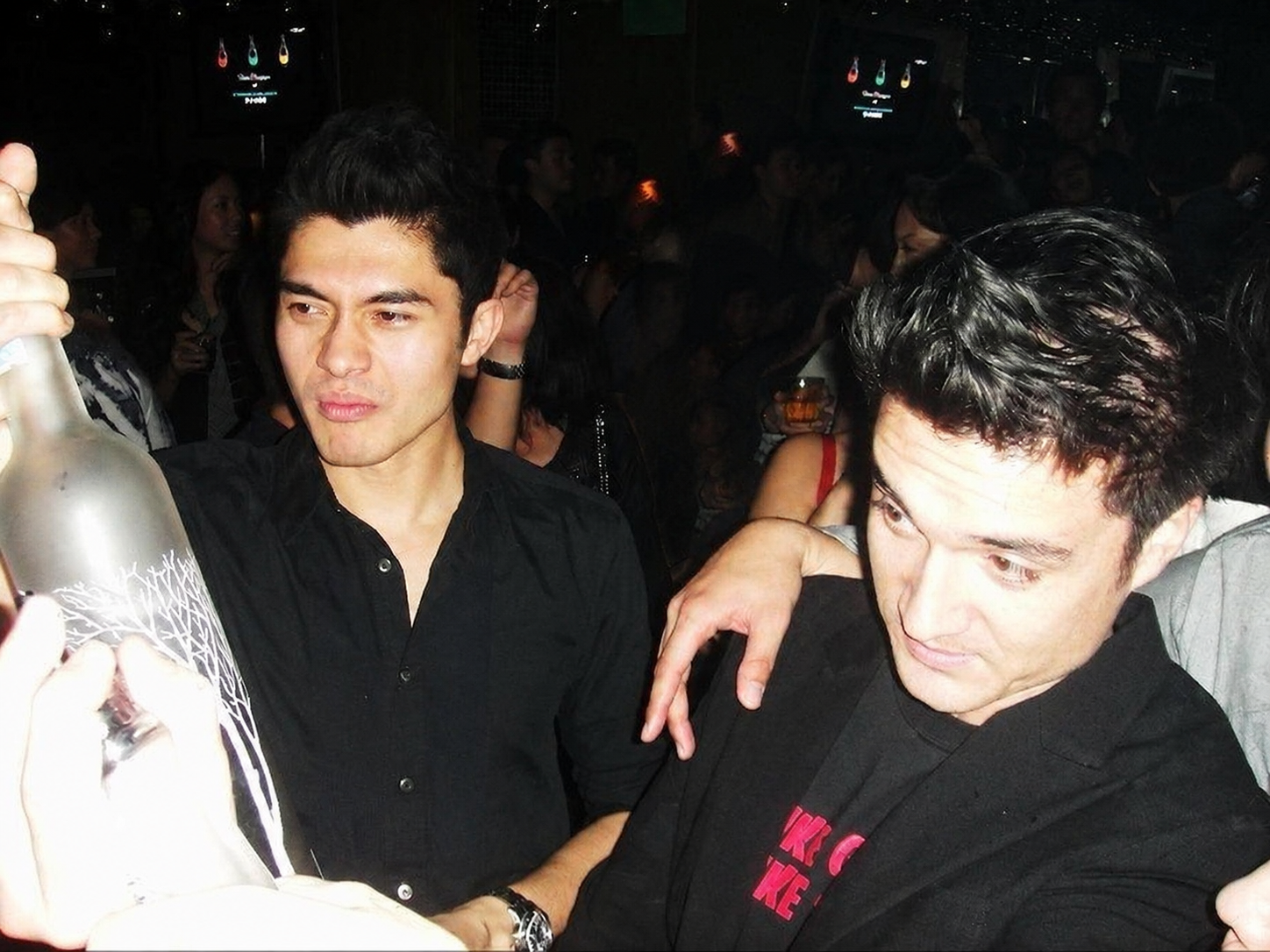 John Langan with Henry Golding at Filter Members Club, Singapore.